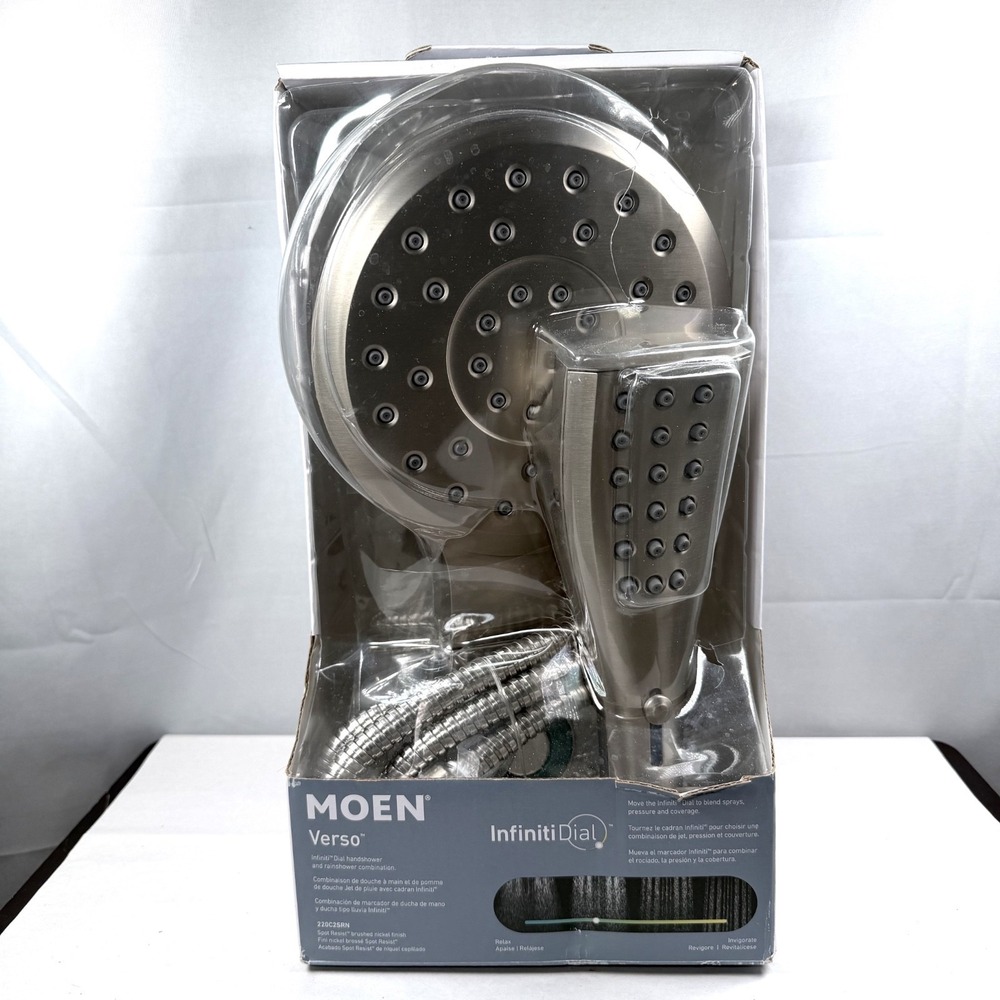 Moen 220C2SRN Verso Combo Shower With Infiniti Dial in Brushed Nickel